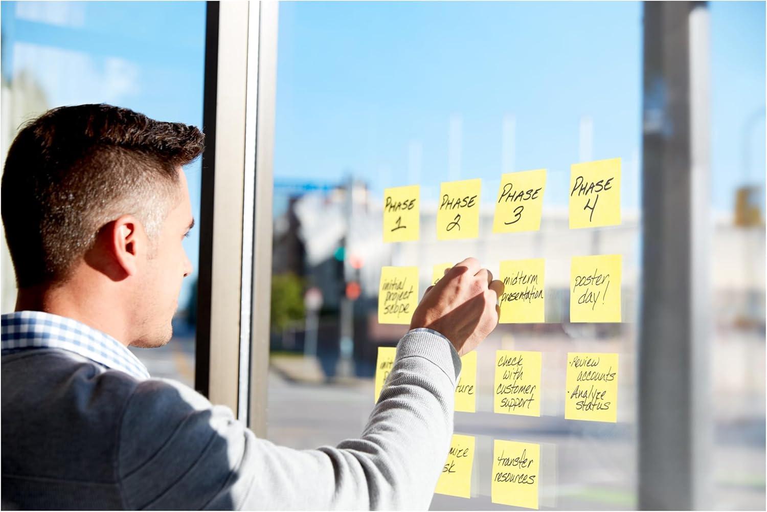 image:imagePostit Super Sticky 100 Recycled Dispenser Popup Notes 6 Sticky Note Pads 3 x 3 in 2X The Sticking Power New Year Organization or Second Semester School Supplies Canary YellowCanary Yellow