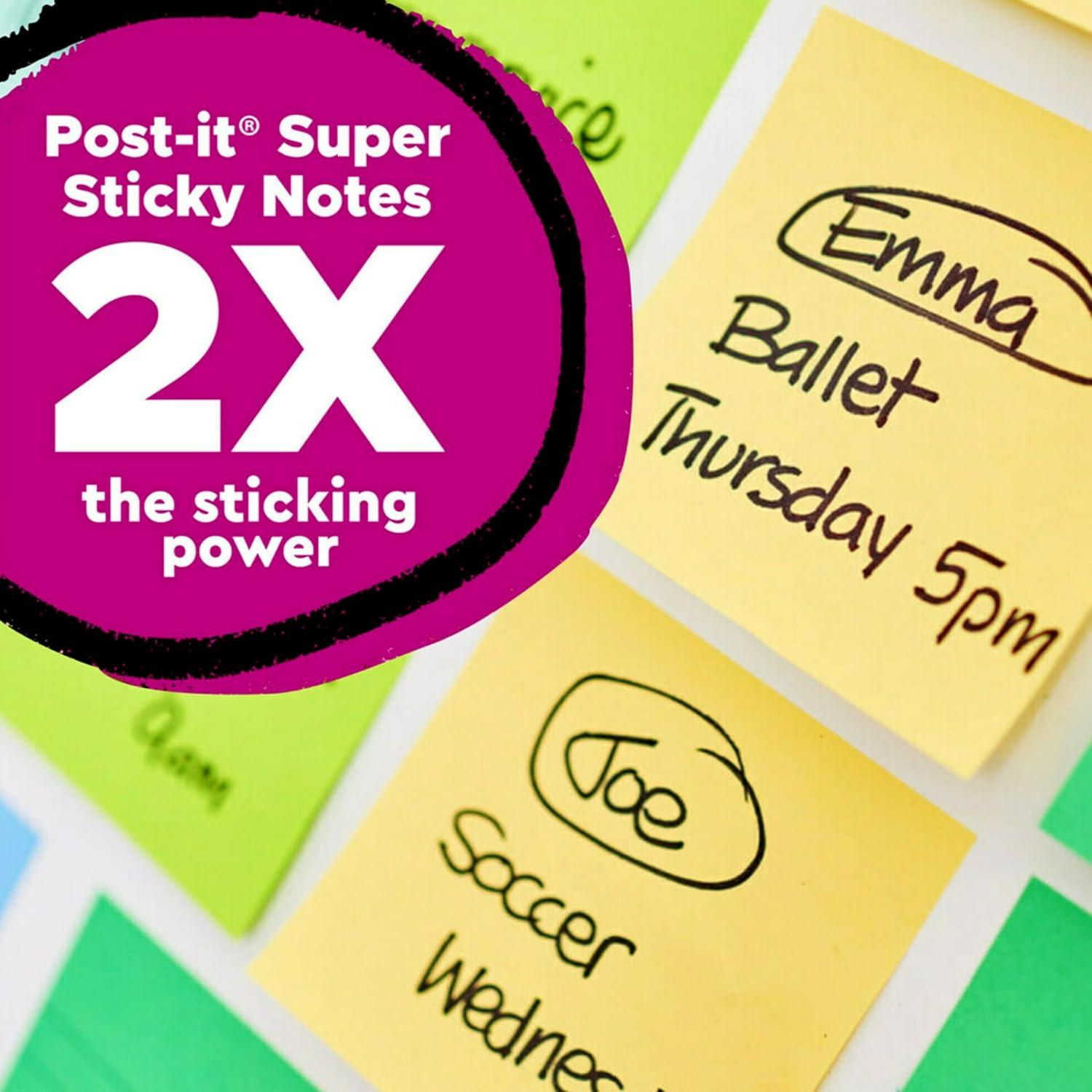 image:imagePostit Super Sticky 100 Recycled Dispenser Popup Notes 6 Sticky Note Pads 3 x 3 in 2X The Sticking Power New Year Organization or Second Semester School Supplies Canary YellowCanary Yellow
