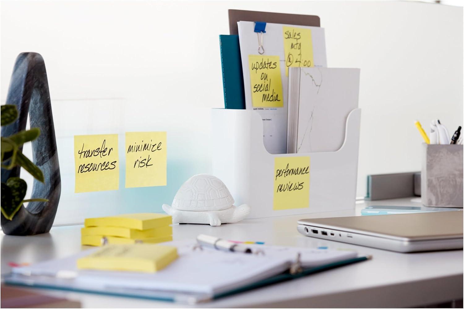 image:imagePostit Super Sticky 100 Recycled Dispenser Popup Notes 6 Sticky Note Pads 3 x 3 in 2X The Sticking Power New Year Organization or Second Semester School Supplies Canary YellowCanary Yellow