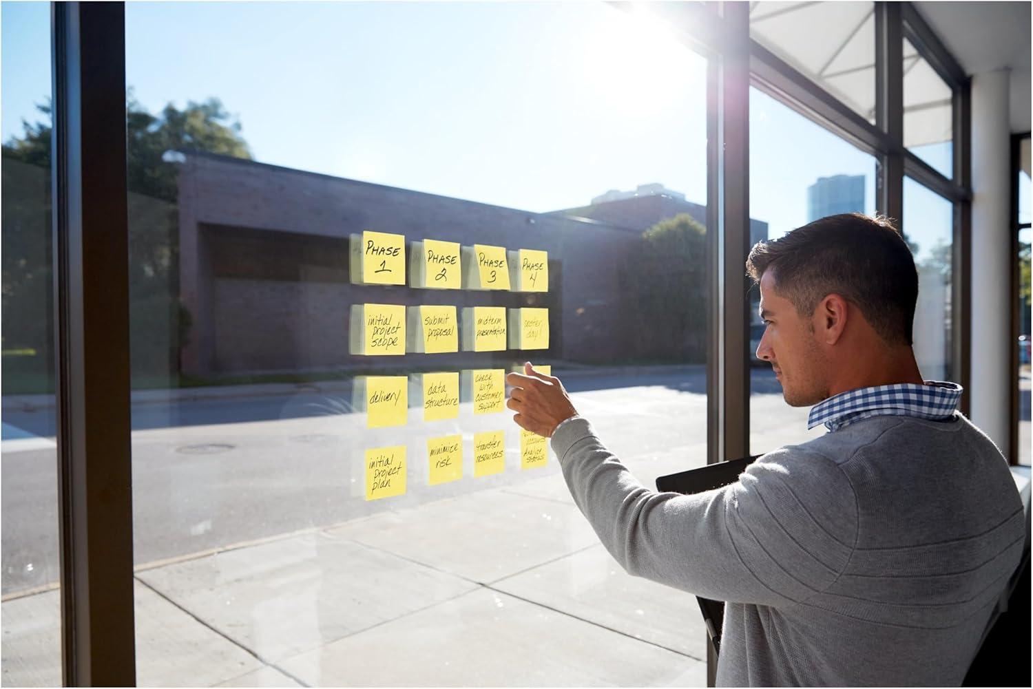 image:imagePostit Super Sticky 100 Recycled Dispenser Popup Notes 6 Sticky Note Pads 3 x 3 in 2X The Sticking Power New Year Organization or Second Semester School Supplies Canary YellowCanary Yellow