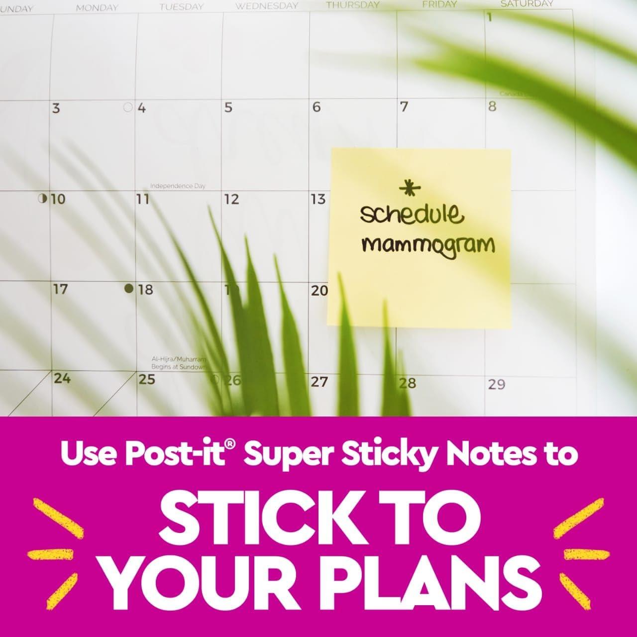 image:imagePostit Super Sticky 100 Recycled Dispenser Popup Notes 6 Sticky Note Pads 3 x 3 in 2X The Sticking Power New Year Organization or Second Semester School Supplies Canary YellowCanary Yellow