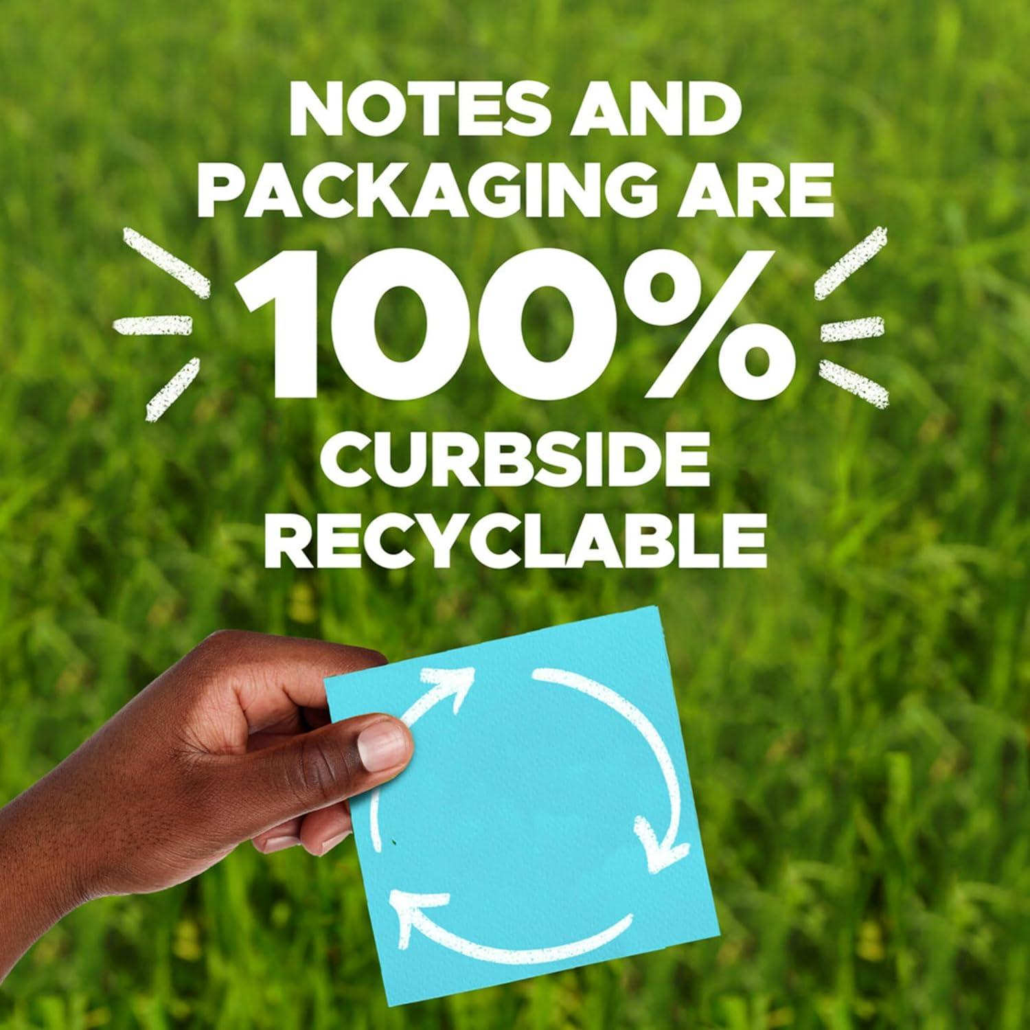 image:imagePostit Super Sticky 100 Recycled Dispenser Popup Notes 6 Sticky Note Pads 3 x 3 in 2X The Sticking Power New Year Organization or Second Semester School Supplies Canary YellowCanary Yellow