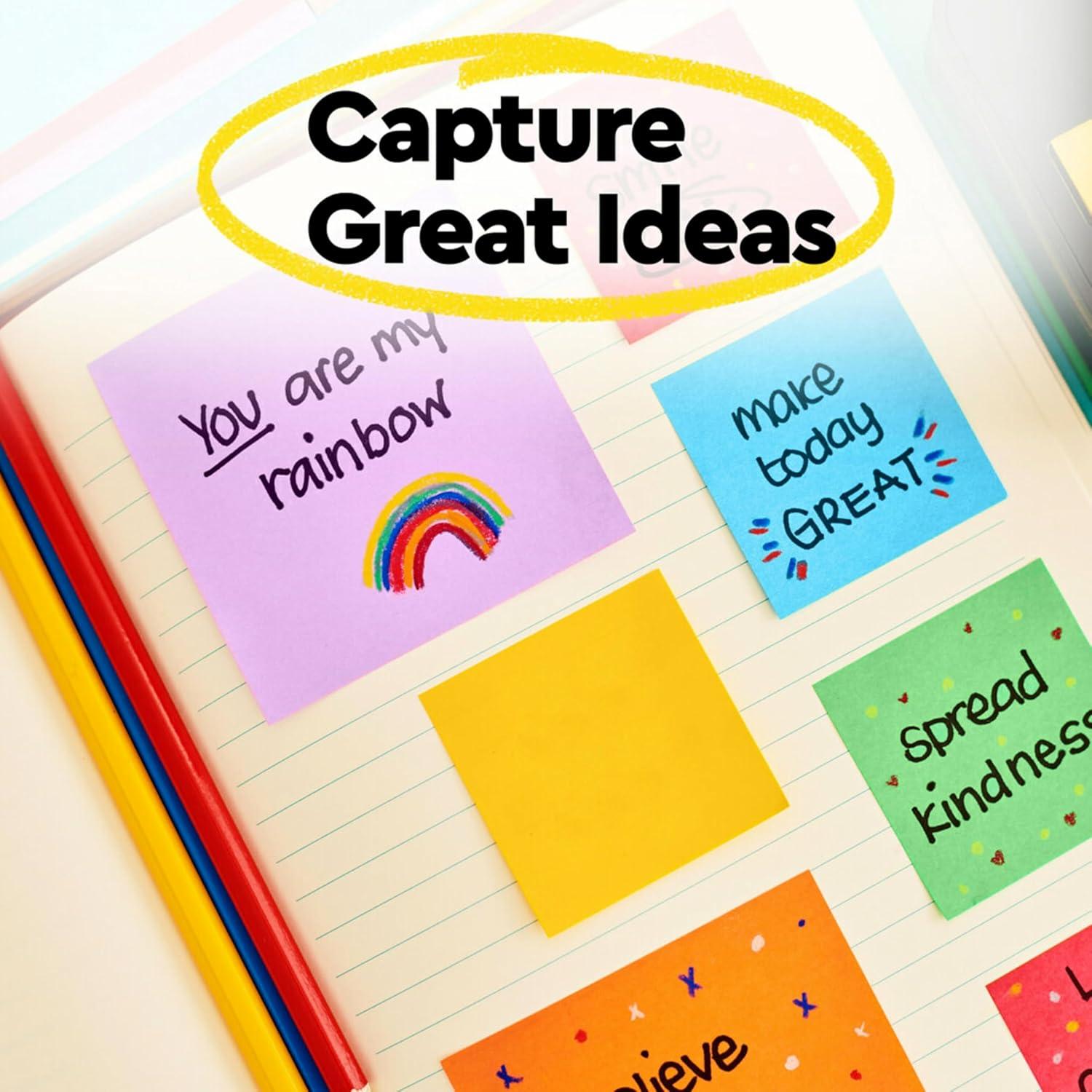 image:imagePostit Super Sticky Dispenser Popup Notes 10 Sticky Note Pads 3 x 3 in 2X The Sticking Power New Year Organization or Second Semester School Supplies Playful Primaries Collection22 x 6
