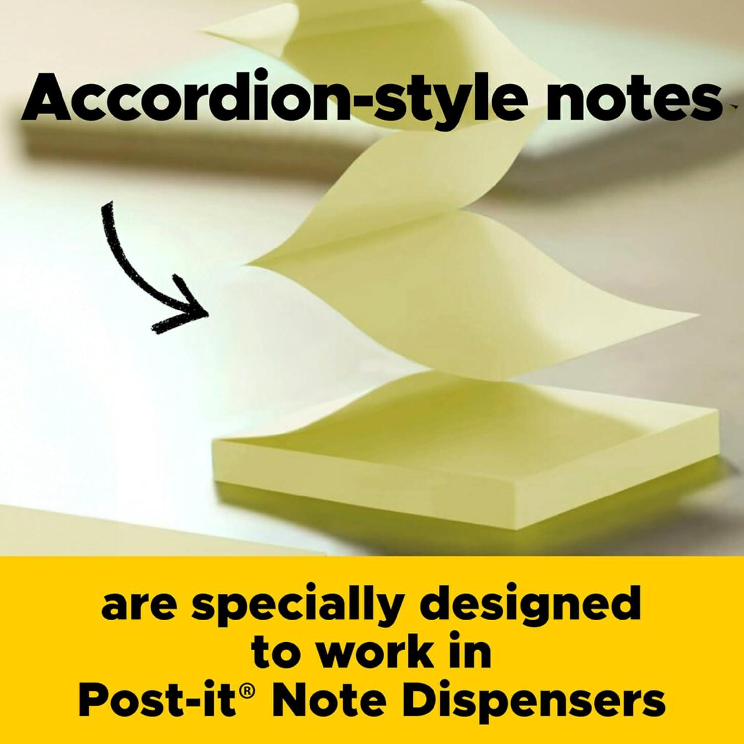 image:imagePostit Super Sticky Dispenser Popup Notes 10 Sticky Note Pads 3 x 3 in 2X The Sticking Power New Year Organization or Second Semester School Supplies Canary Yellow95 x 64 Pack of 12