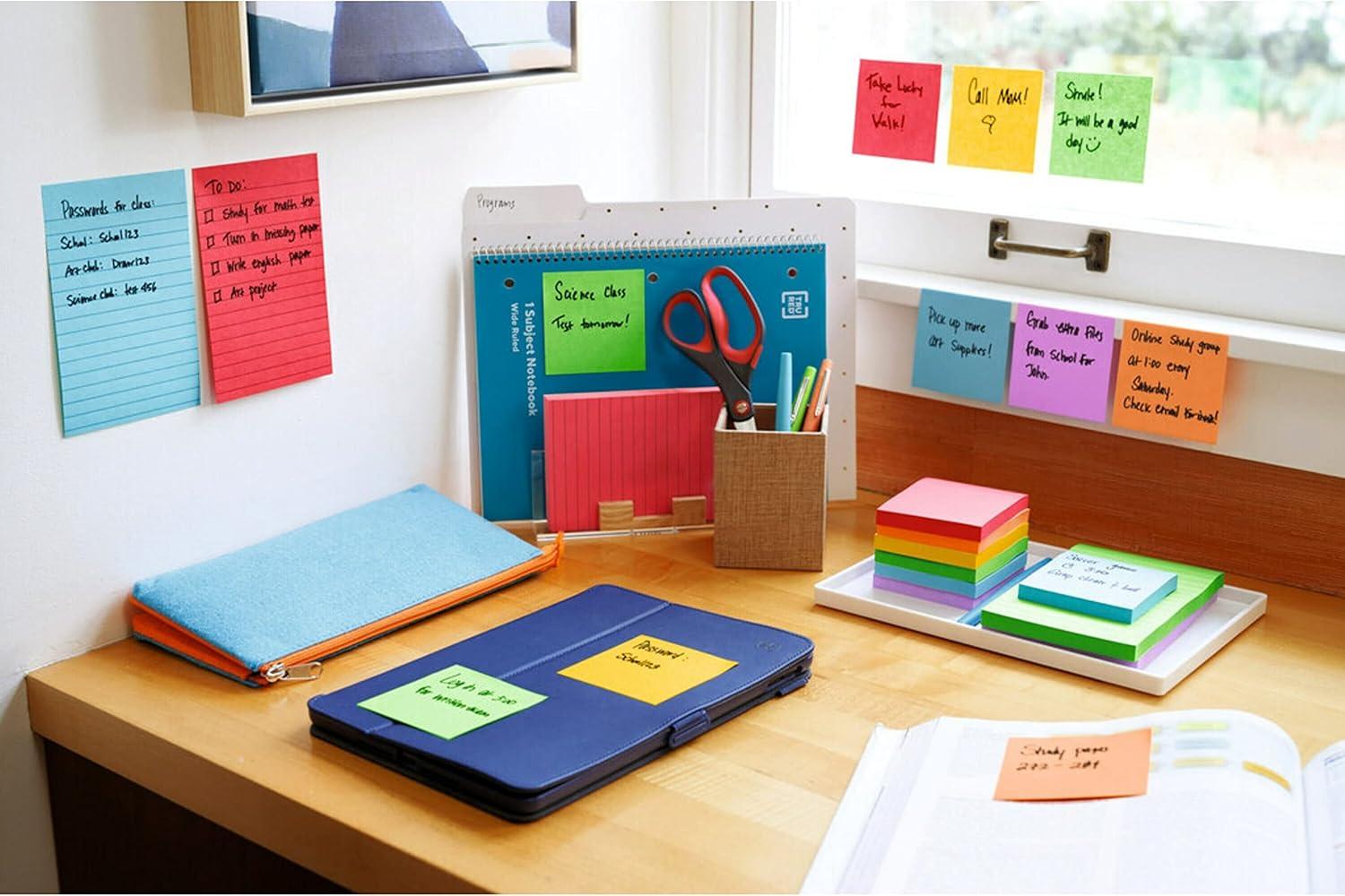 image:imagePostit Super Sticky Dispenser Popup Notes 10 Sticky Note Pads 3 x 3 in 2X The Sticking Power New Year Organization or Second Semester School Supplies Playful Primaries Collection22 x 6