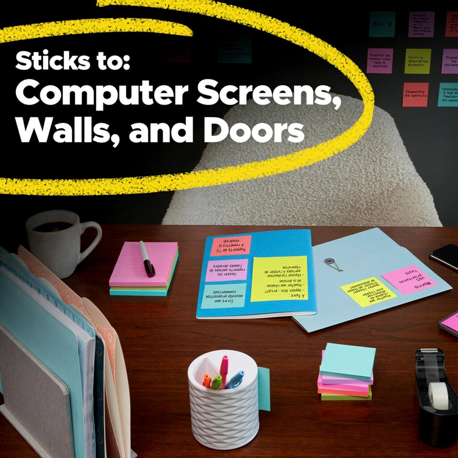 image:imagePostit Super Sticky Dispenser Popup Notes 6 Sticky Note Pads 3 x 3 in 2X The Sticking Power New Year Organization or Second Semester School Supplies Energy Boost Collection97 x 66 Pack of 12