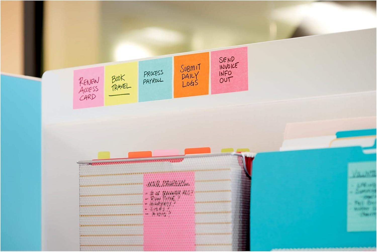 image:imagePostit Super Sticky Dispenser Popup Notes 6 Sticky Note Pads 3 x 3 in 2X The Sticking Power School Supplies and Oce Products Use with Postit Note Dispensers Supernova Neons Collection14 x 6 Pack of 12