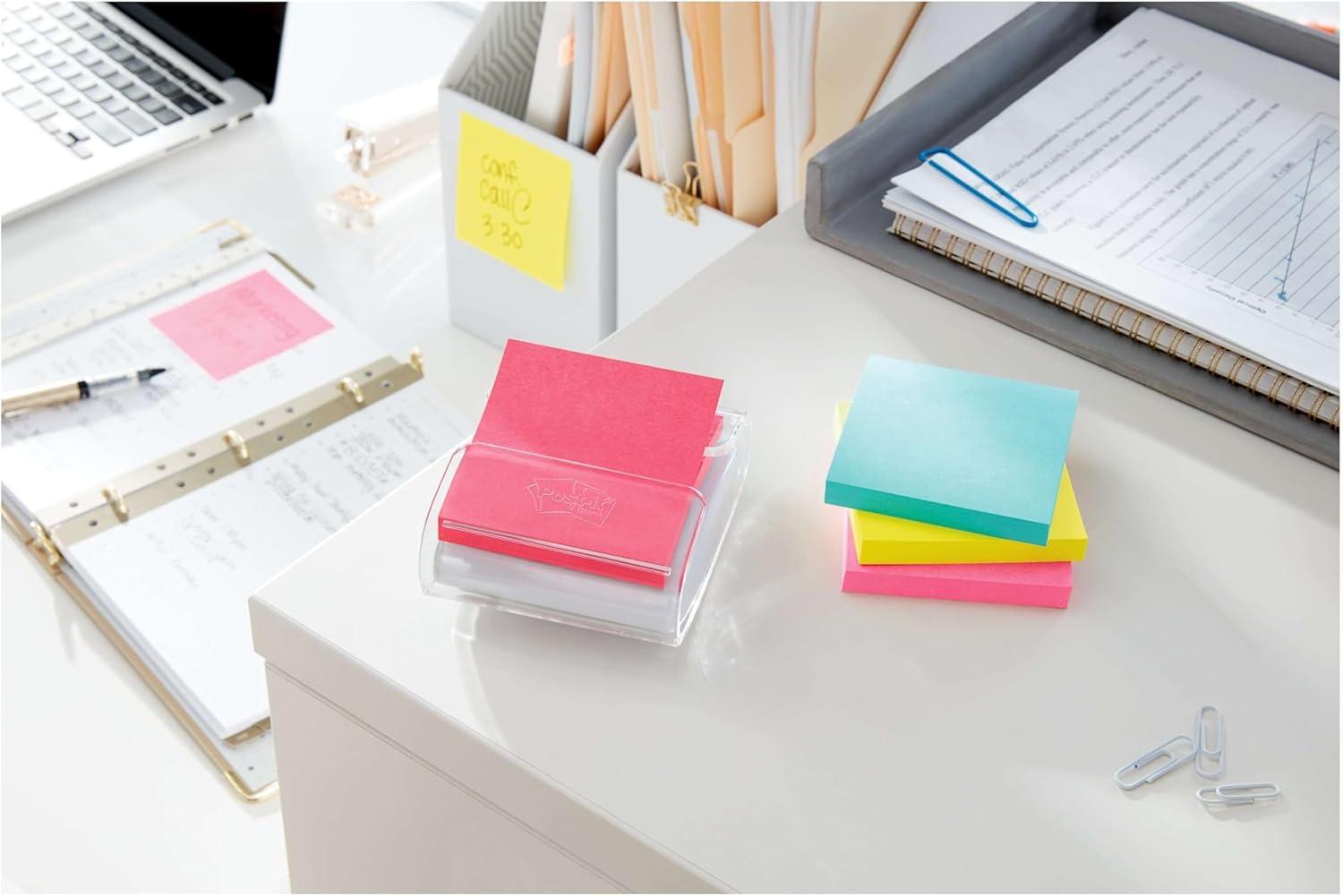 image:imagePostit Super Sticky Dispenser Popup Notes 6 Sticky Note Pads 3 x 3 in 2X The Sticking Power School Supplies and Oce Products Use with Postit Note Dispensers Supernova Neons Collection14 x 6 Pack of 12