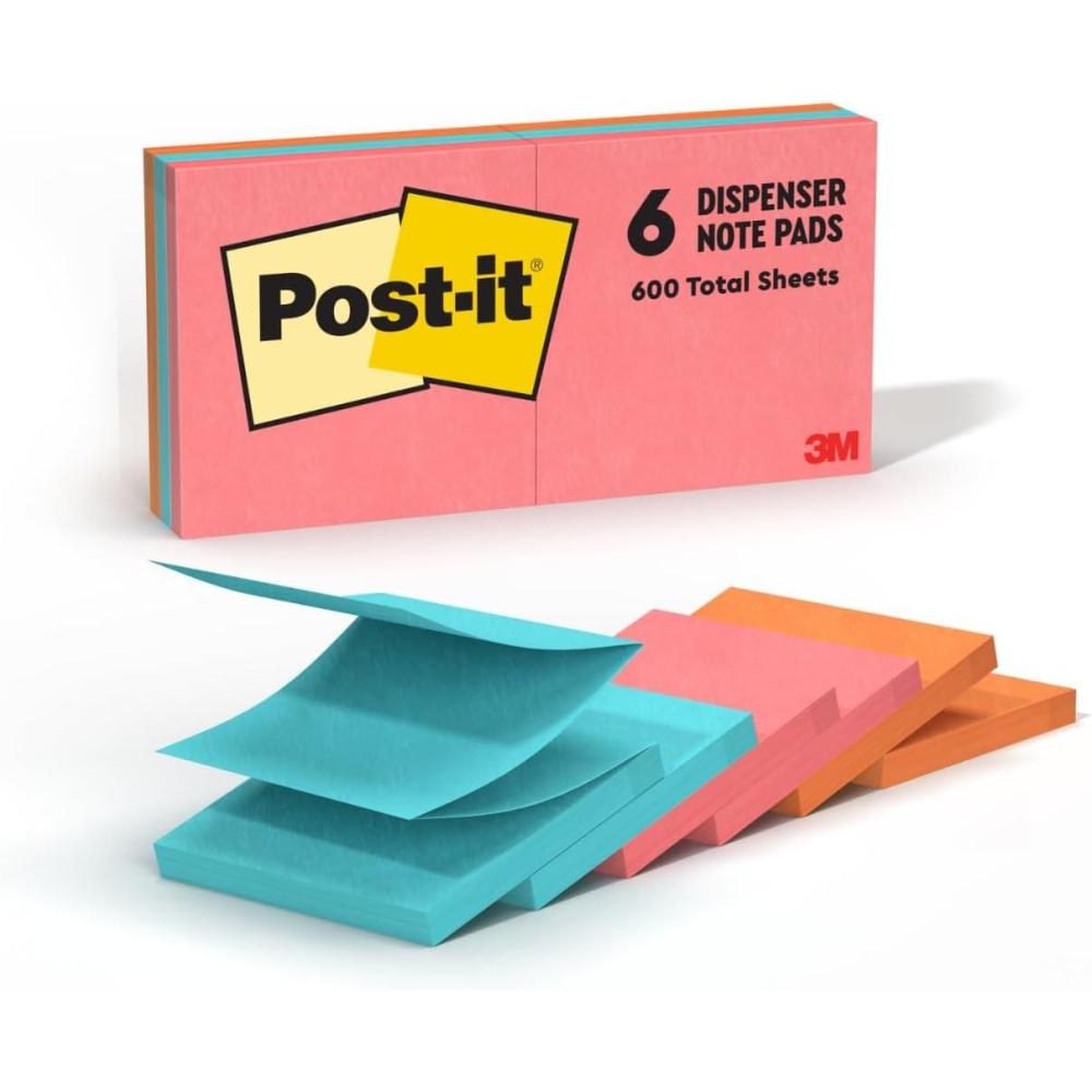 image:imagePostit Popup Notes 3x3 in 6 Pads Americas 1 Favorite Sticky Notes Poptimistic Collection Bright Colors Magenta Pink Blue Green Clean Removal Recyclable04 x 3 Pack of 12