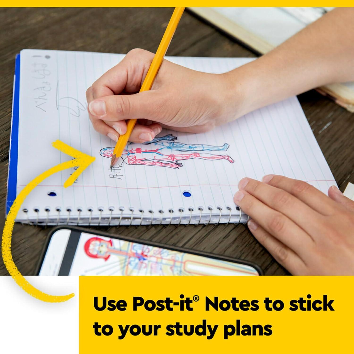 image:imagePostit Transparent Notes 28 in x 28 in Pastel Sticky Notes School Supplies Office Products Great for Studying Great for Studying 2 PadsClear Transparent