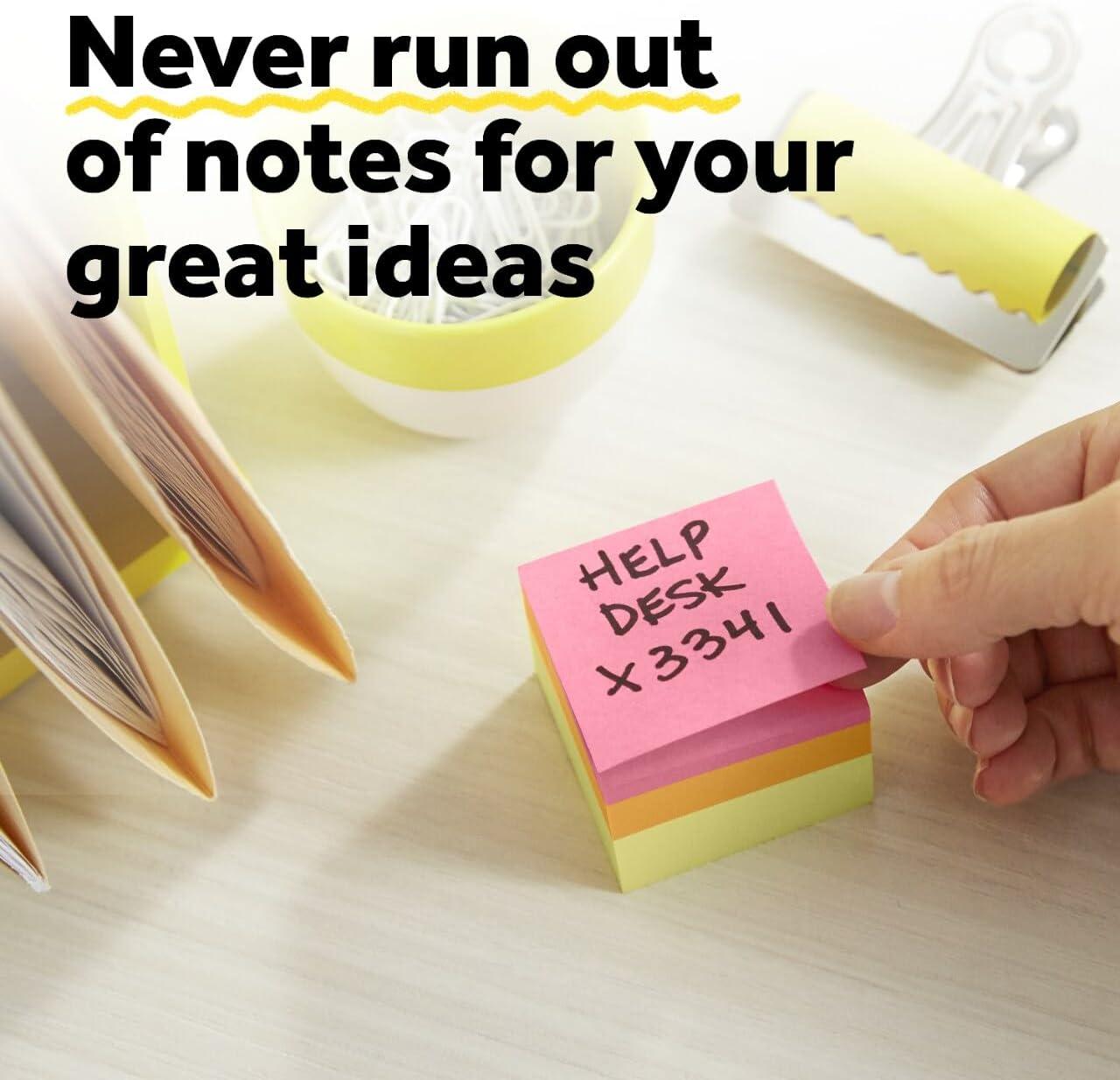 image:imagePostit Notes 1 Cube Note Sticky Notes Pad 3 x 3 in School Supplies and Oce Supplies Sunburst Collection