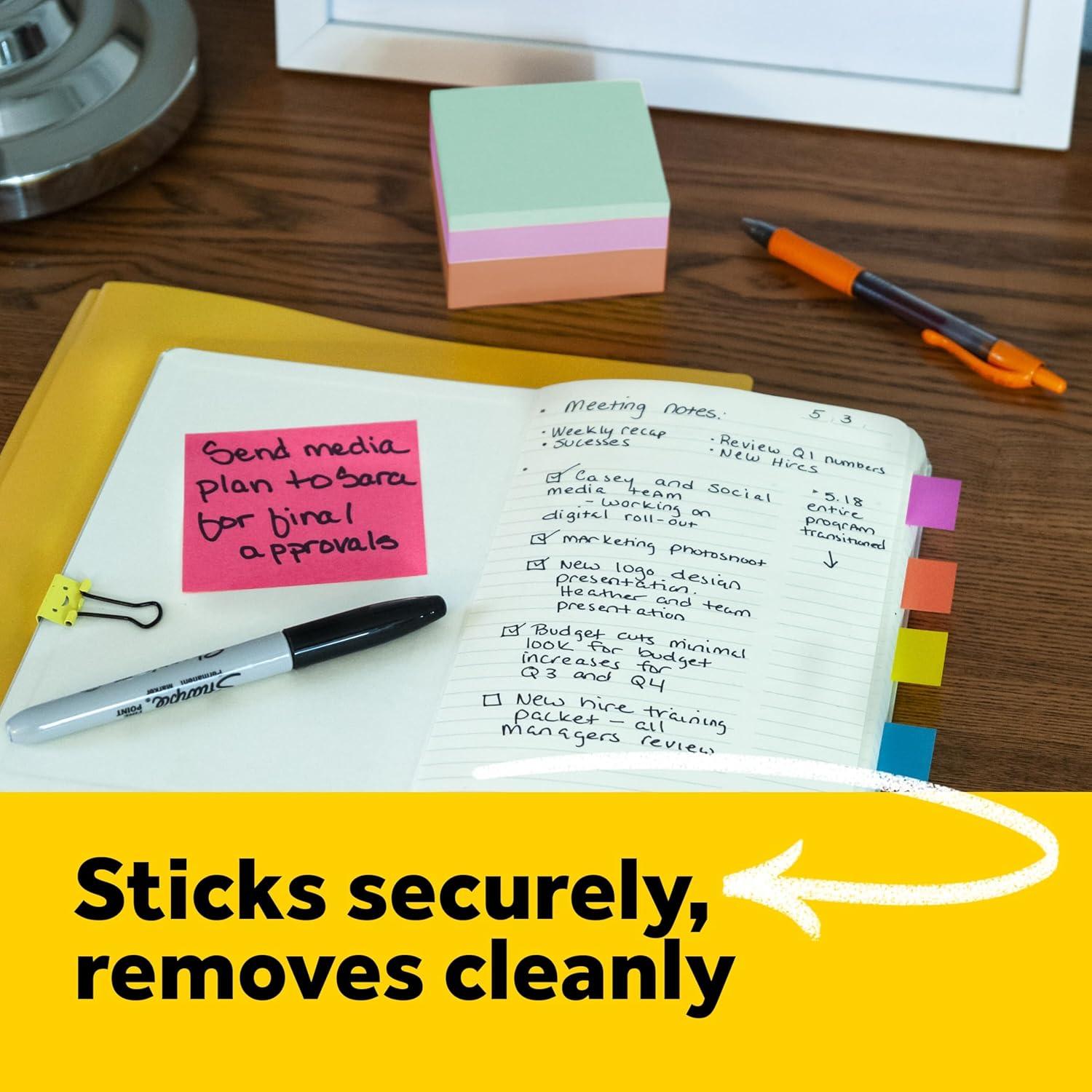 image:imagePostit Notes 1 Cube Note Sticky Notes Pad 3 x 3 in School Supplies and Oce Supplies Sunburst Collection