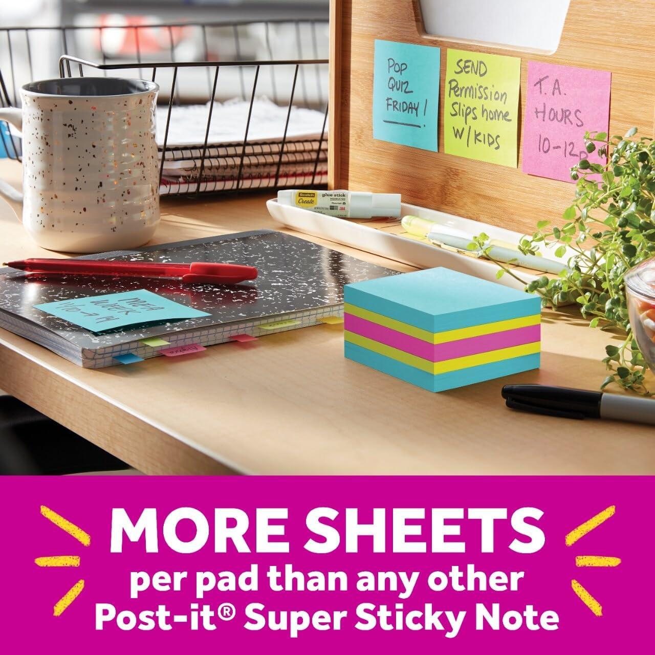 image:imagePostit Super Sticky Notes 1 Cube Note Sticky Notes Pad 3 x 3 in School Supplies and Oce Supplies 2X the Sticking Power Neutrality Collection