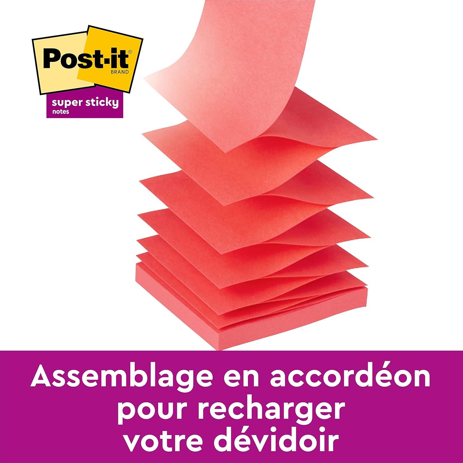 imagePostit Dvidoir Forme Chat avec 1 Bloc de Postit ZNotes 90 Feuilles 76 mm x 76 mm Couleur Rose Utilisation Facile dune Seule mainPostit Distributeur