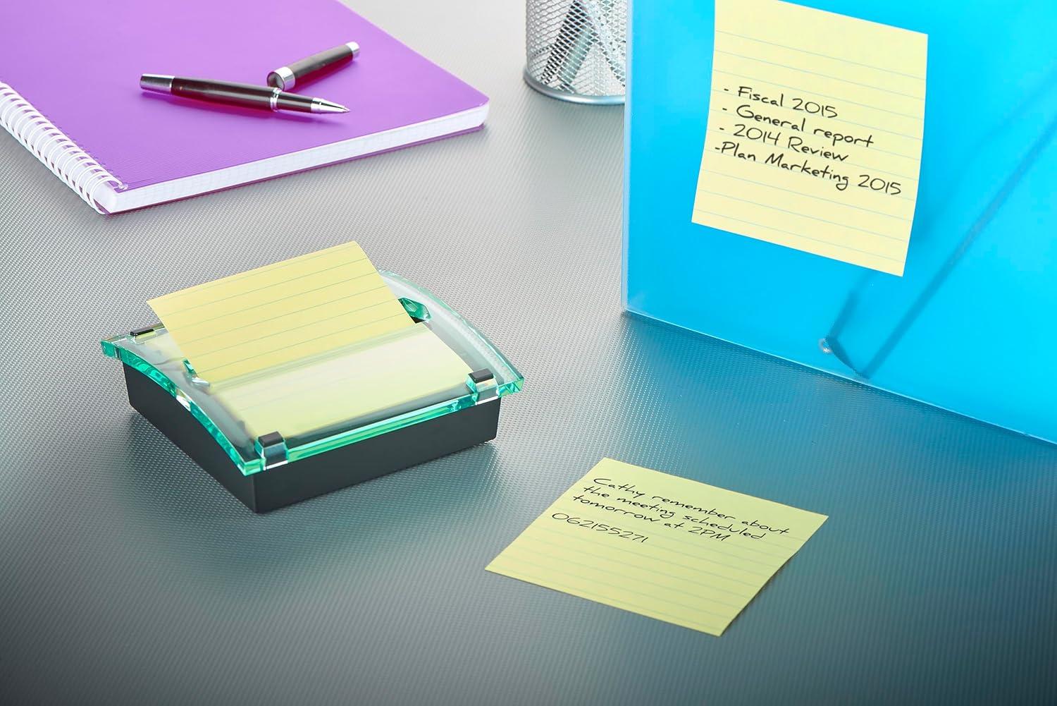 imagePostit Dvidoir Noir ZNotes Postit Super Sticky Grand Format XXL 90 Feuilles 101 mm x 101 mm Jaune Canari pour le Bureau et la Maison