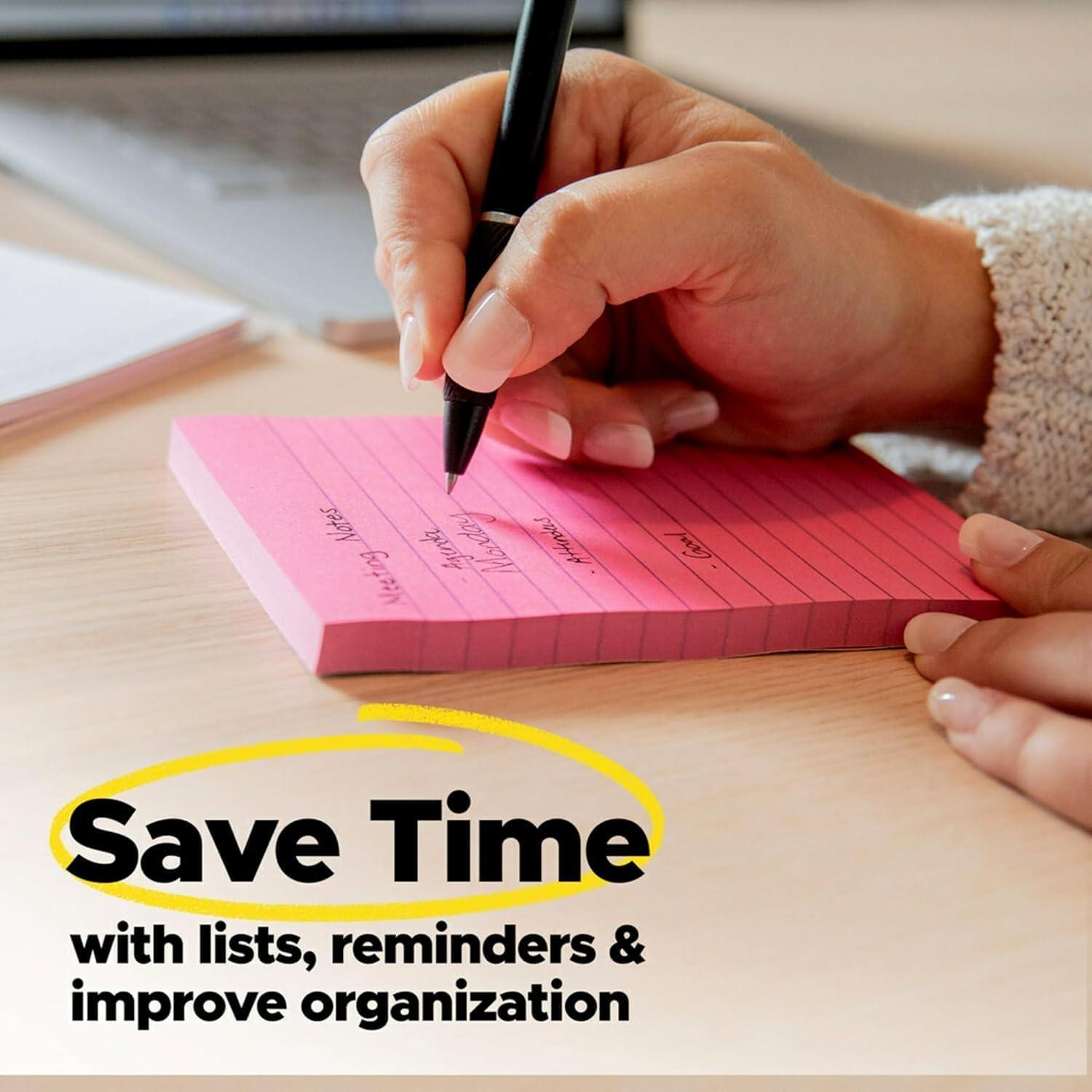 imagePostit Dvidoir Noir ZNotes Postit Super Sticky Grand Format XXL 90 Feuilles 101 mm x 101 mm Jaune Canari pour le Bureau et la Maison