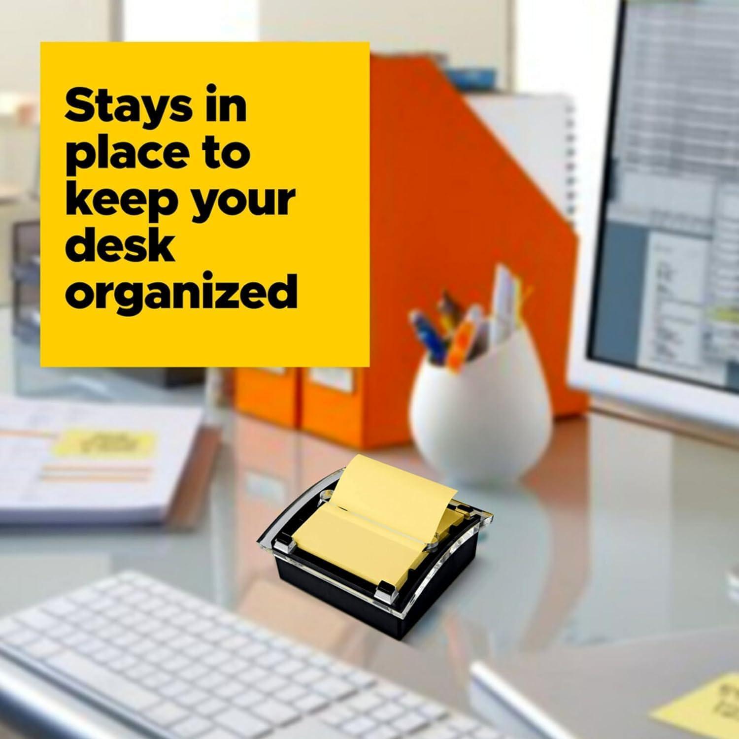 imagePostit Dvidoir Noir ZNotes Postit Super Sticky Grand Format XXL 90 Feuilles 101 mm x 101 mm Jaune Canari pour le Bureau et la Maison