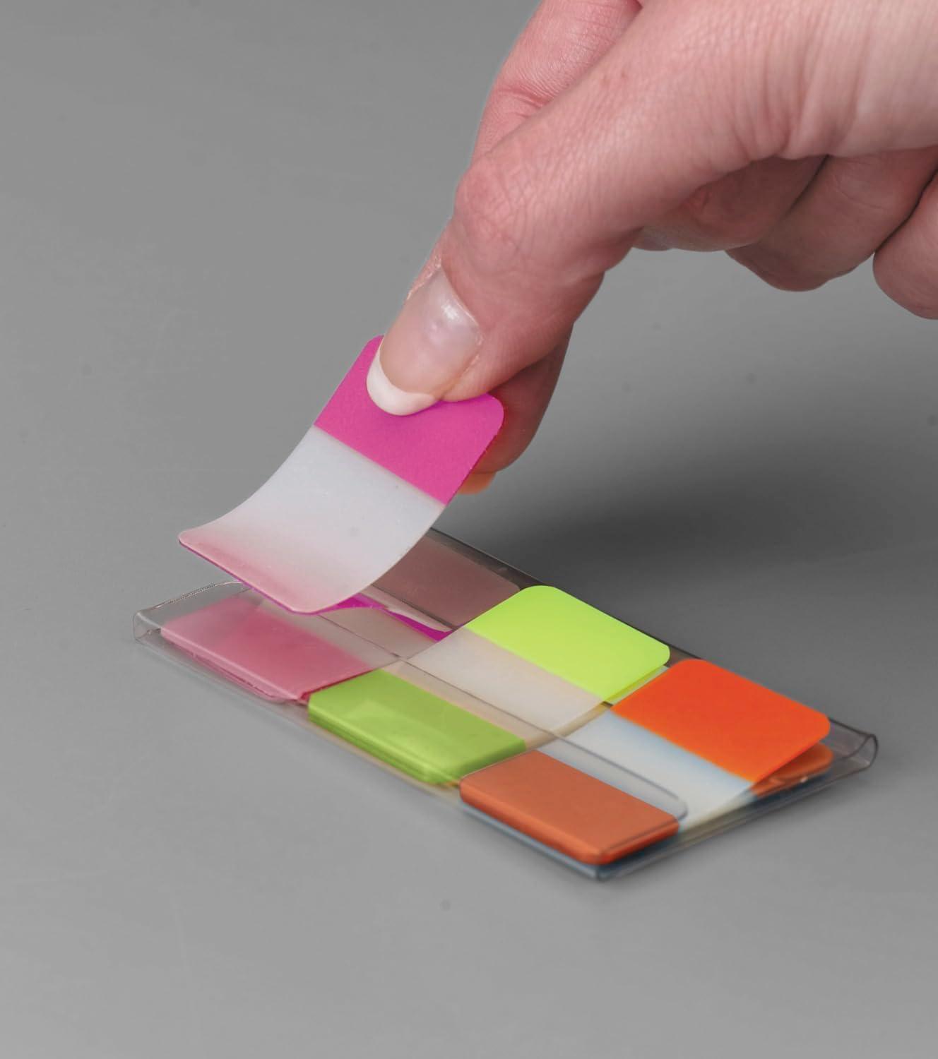 imagePostit MarquePages Rigides Moyen Couleurs Assorties 66 Onglets 254 mm x 381 mm Pour Marquer Surligner ou Codifier des InformationsVert
