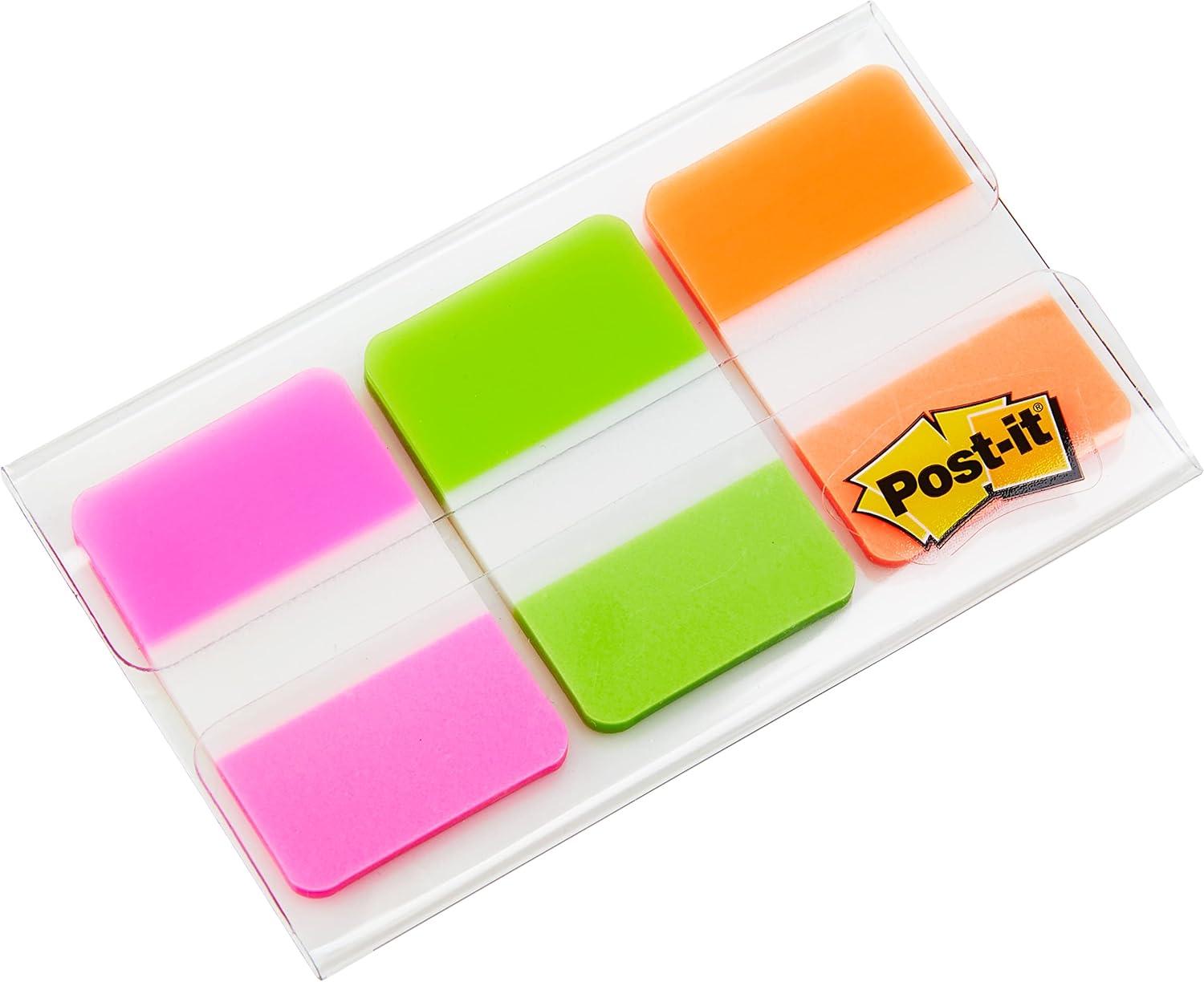 imagePostit MarquePages Rigides Moyen Couleurs Assorties 66 Onglets 254 mm x 381 mm Pour Marquer Surligner ou Codifier des InformationsVert