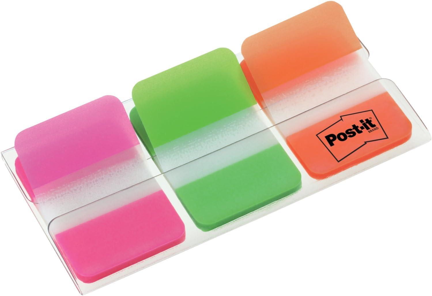 imagePostit MarquePages Rigides Moyen Couleurs Assorties 66 Onglets 254 mm x 381 mm Pour Marquer Surligner ou Codifier des InformationsVert