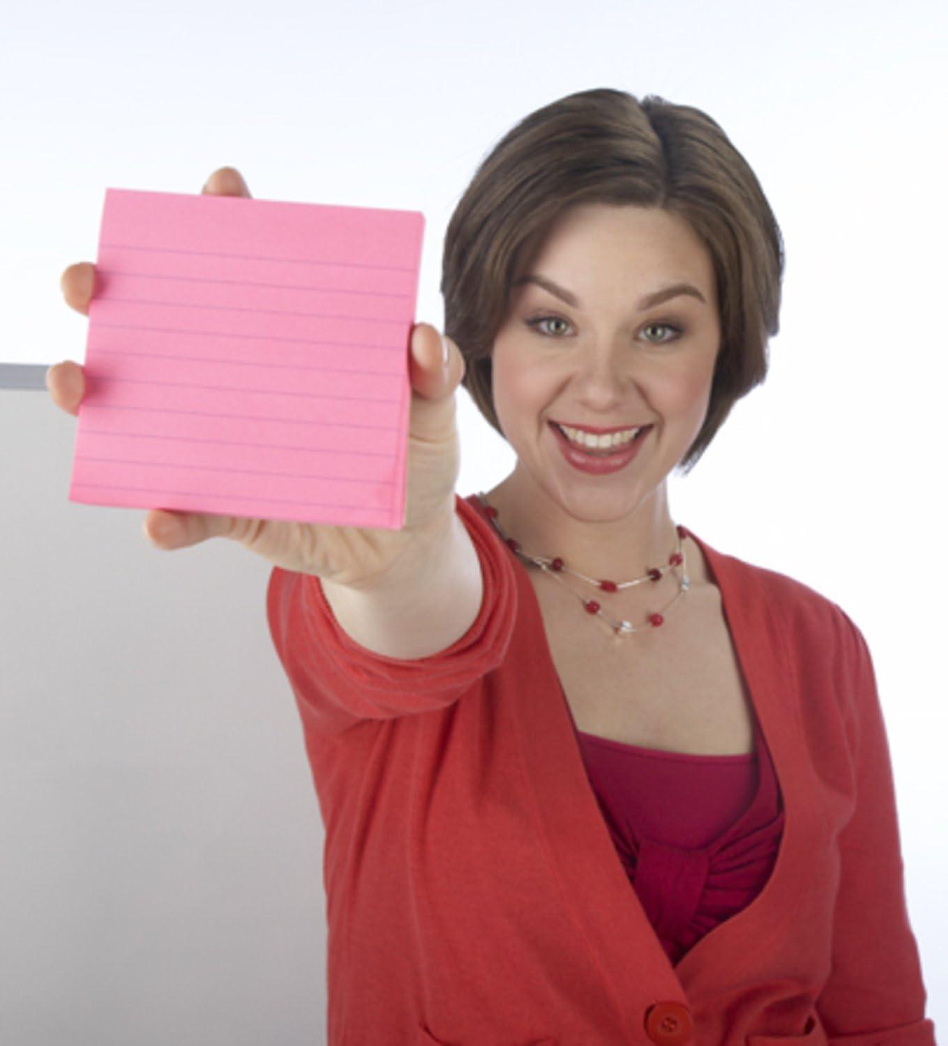 imagePostit Notes Autocollantes Super Sticky Grand Format Lignes 127 mm x 203 mm Pack de 4 Blocs 45 Feuilles par Bloc Feuillets Super Adhsifs pour Prise de Notes Listes de Tches et RappelsLot de 6 Blocs