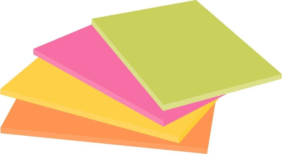 imagePostit Notes Autocollantes Super Sticky Grand Format Pack de 4 Blocs 45 Feuilles par Bloc 203 mm x 152 mm Feuillets Super Adhsifs pour Prise de Notes Listes de Tches et Rappels152 x 101 mm