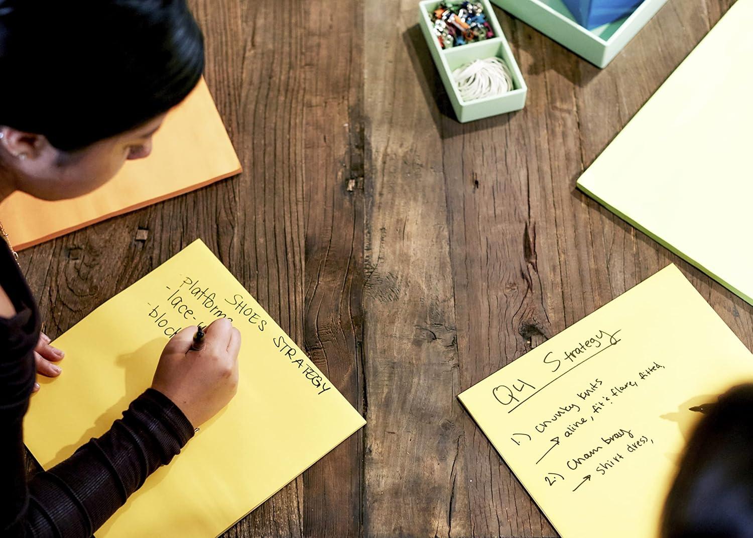 imagePostit Super Sticky Big Notes 1 Bloc de 30 Feuilles 279 mm x 279 mm Jaune Grandes notes Super Adhsives pour Capturer et Partager vos Ides lors de Runions et de Sessions de Brainstorming279 x 279 mm