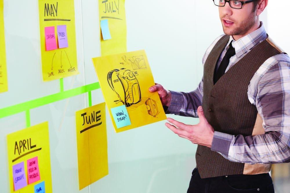imagePostit Super Sticky Big Notes 1 Bloc de 30 Feuilles 279 mm x 279 mm Jaune Grandes notes Super Adhsives pour Capturer et Partager vos Ides lors de Runions et de Sessions de Brainstorming58 x 558 mm