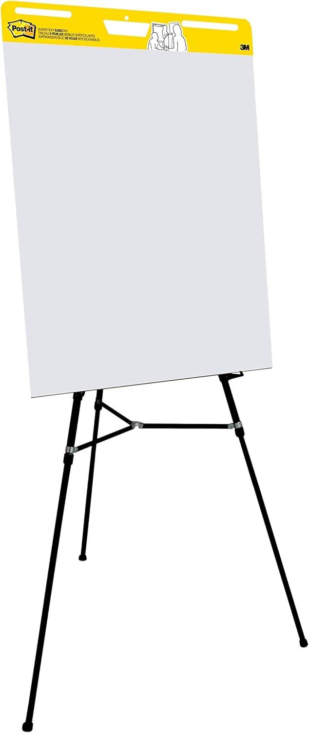 imagePostit Super Sticky Meeting Charts Pack de 1 Bloc avec 30 Feuilles 635 mm x 762 mm Couleur Blanche Paperboard Adhsif Repositionnable pour Runions et Sessions de Brainstorming6 Blocs de 30 feuilles