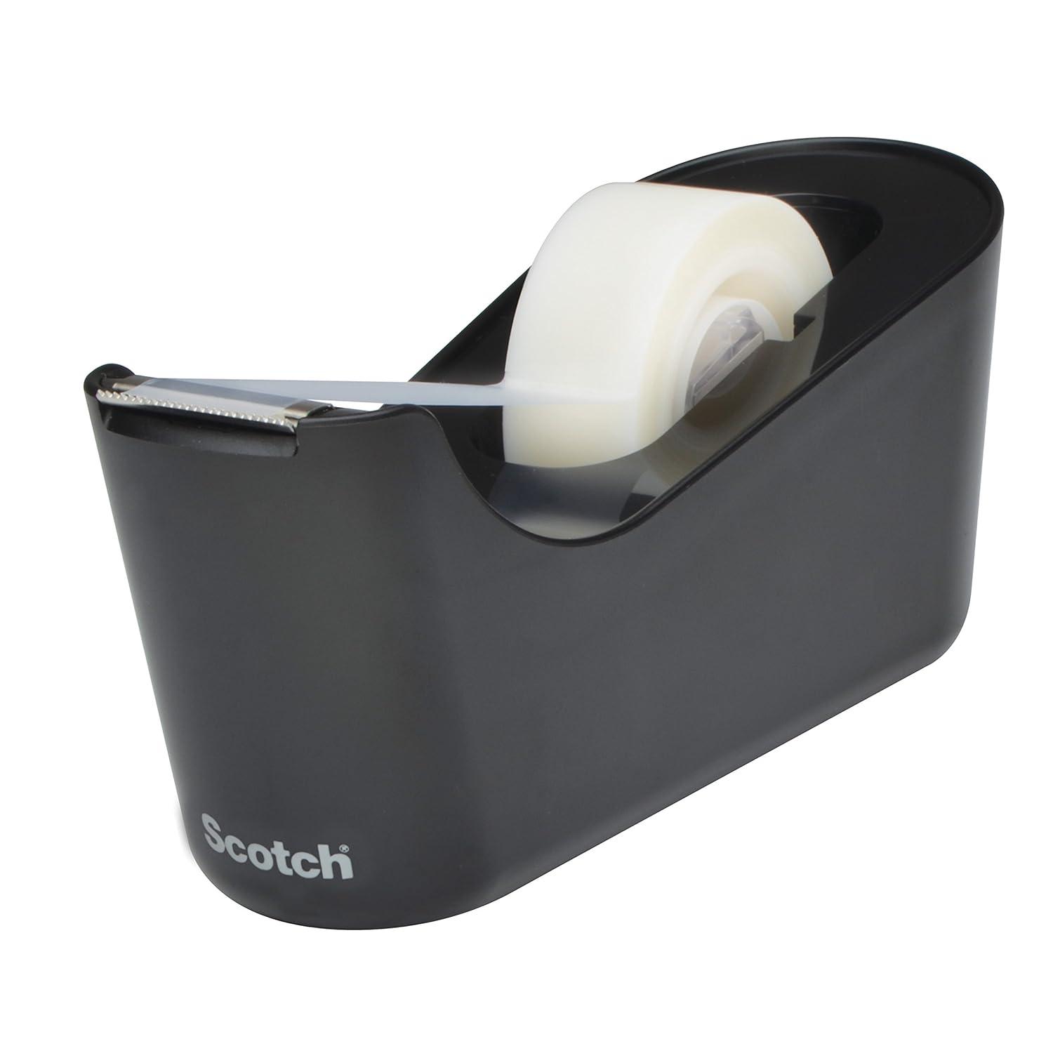 imageScotch Distributeur de Ruban Adhsif Rechargeable C38 Noir Idal pour lcole la Maison et le BureHauteur sous bec 250mm