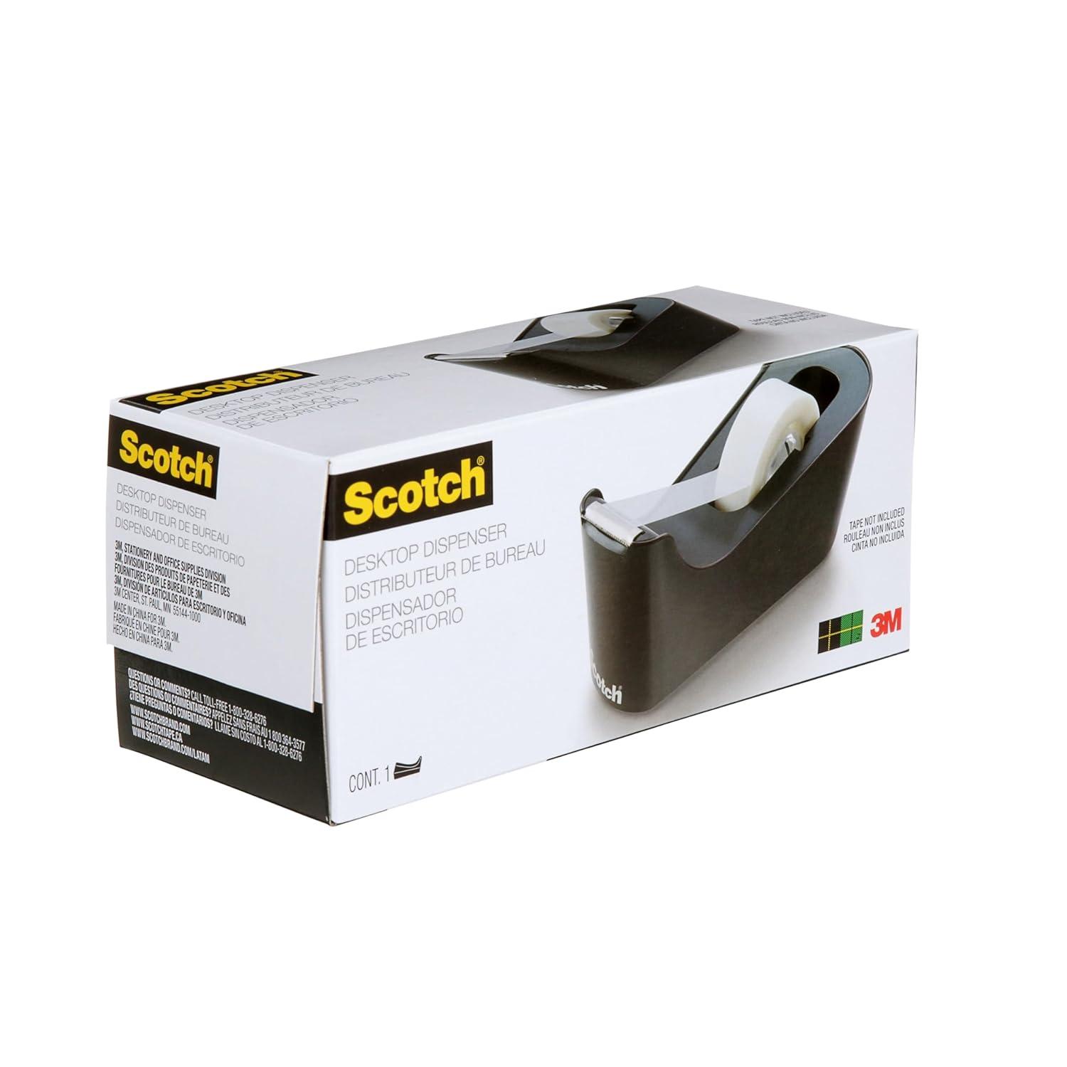 imageScotch Distributeur de Ruban Adhsif Rechargeable C38 Noir Idal pour lcole la Maison et le BureHauteur sous bec 250mm