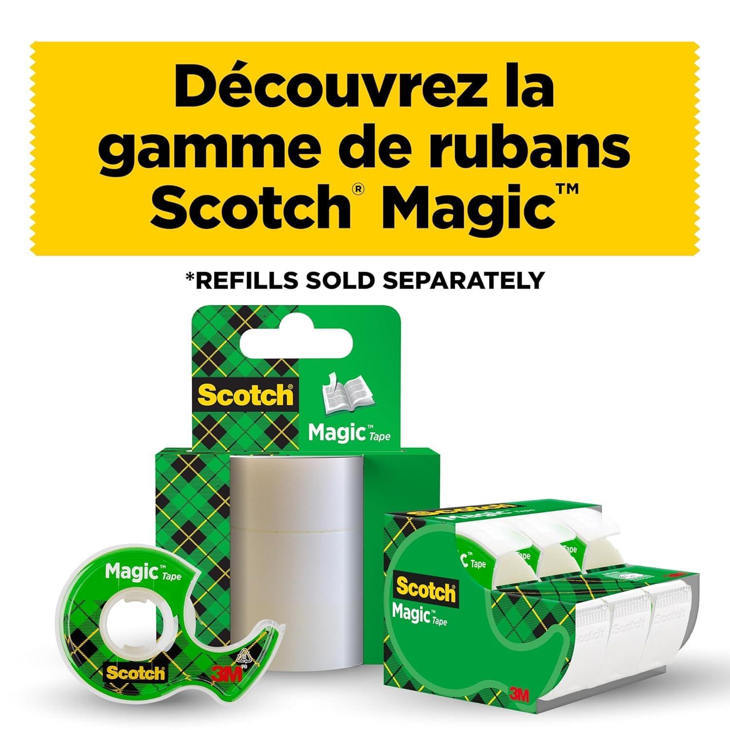 imageScotch Distributeur de Ruban Adhsif Rechargeable C38 Noir Idal pour lcole la Maison et le BureHauteur sous bec 250mm