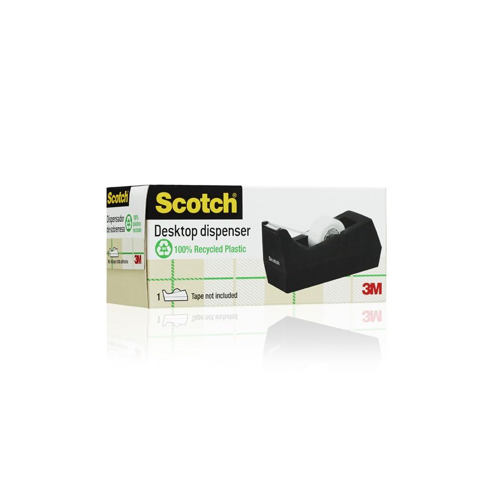 imageScotch Distributeur de Ruban Adhsif Rechargeable C38 Noir Idal pour lcole la Maison et le BureHauteur sous bec 80mm