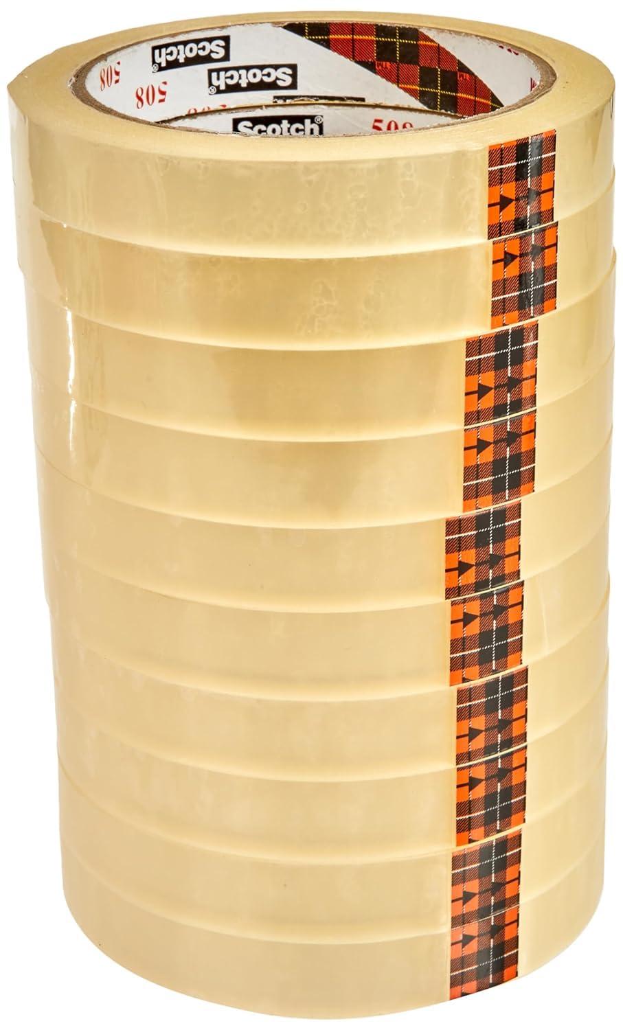 imageScotch Ruban Adhsif Transparent 8 Rouleaux 19mm x 33m Ruban Adhsif Transparent Usage Gnral pour lEcole la Maison et le Bureau lemballage peut varier15mm x 66m