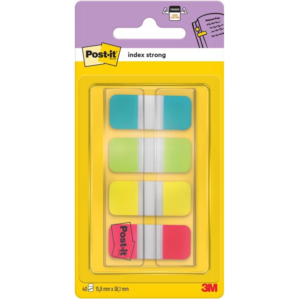 imagePostIt MarquePages Petit 40 OngletsDvidoir 158 mm x 381 mm Bleu Jaune Rose et Violet Pour Marquer Surligner ou Codifier des Informationsstandard