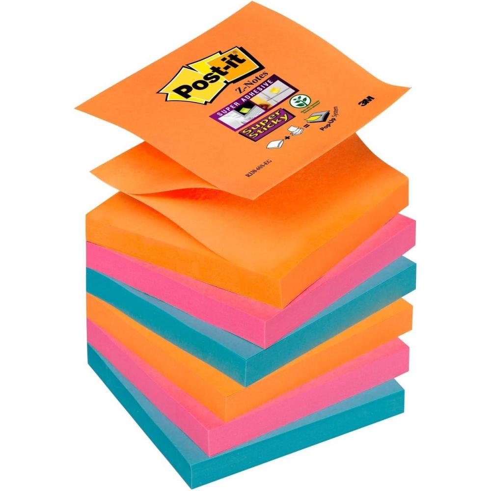 imagePostit Dvidoir Forme Chat avec 1 Bloc de Postit ZNotes 90 Feuilles 76 mm x 76 mm Couleur Rose Utilisation Facile dune Seule mainPostit Distributeur