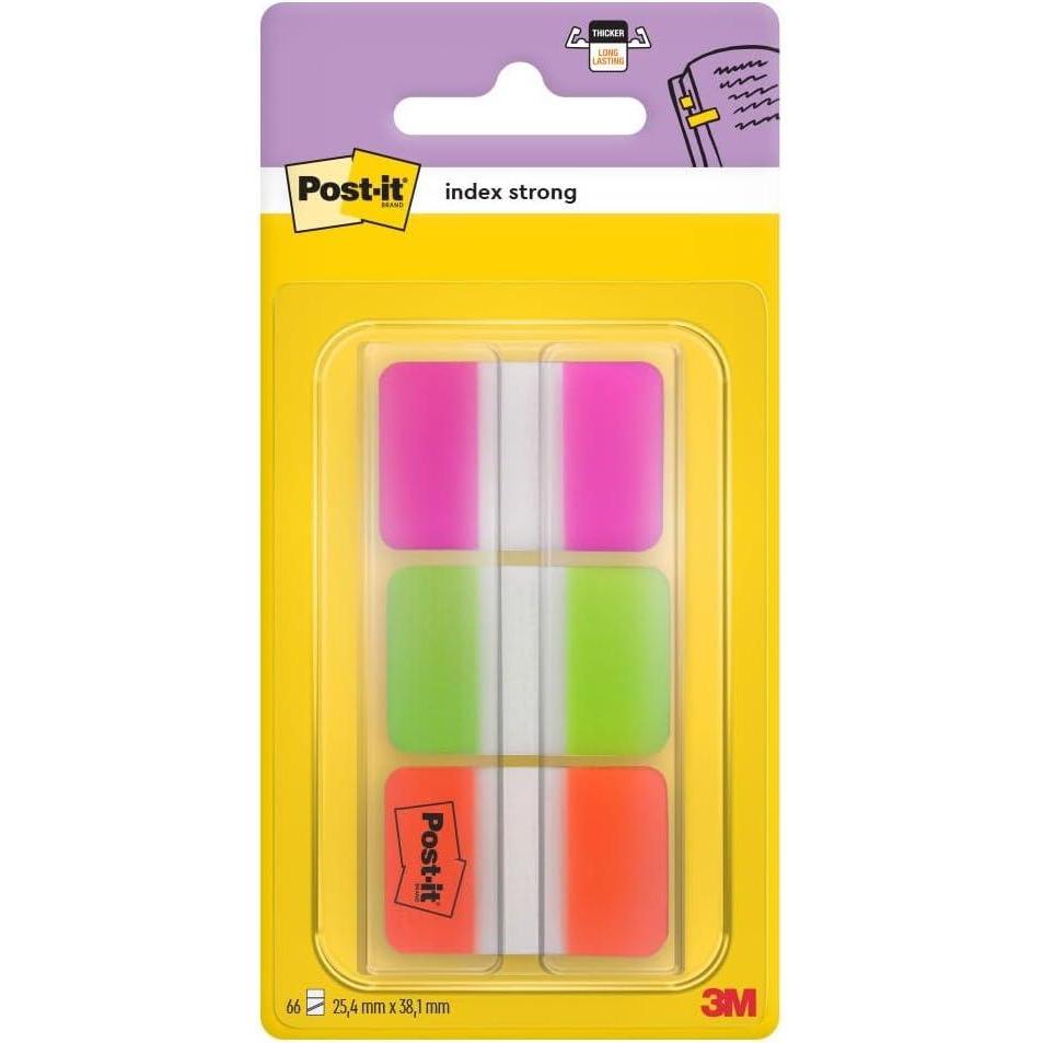 imagePostit MarquePages Rigides Moyen Couleurs Assorties 66 Onglets 254 mm x 381 mm Pour Marquer Surligner ou Codifier des InformationsVert