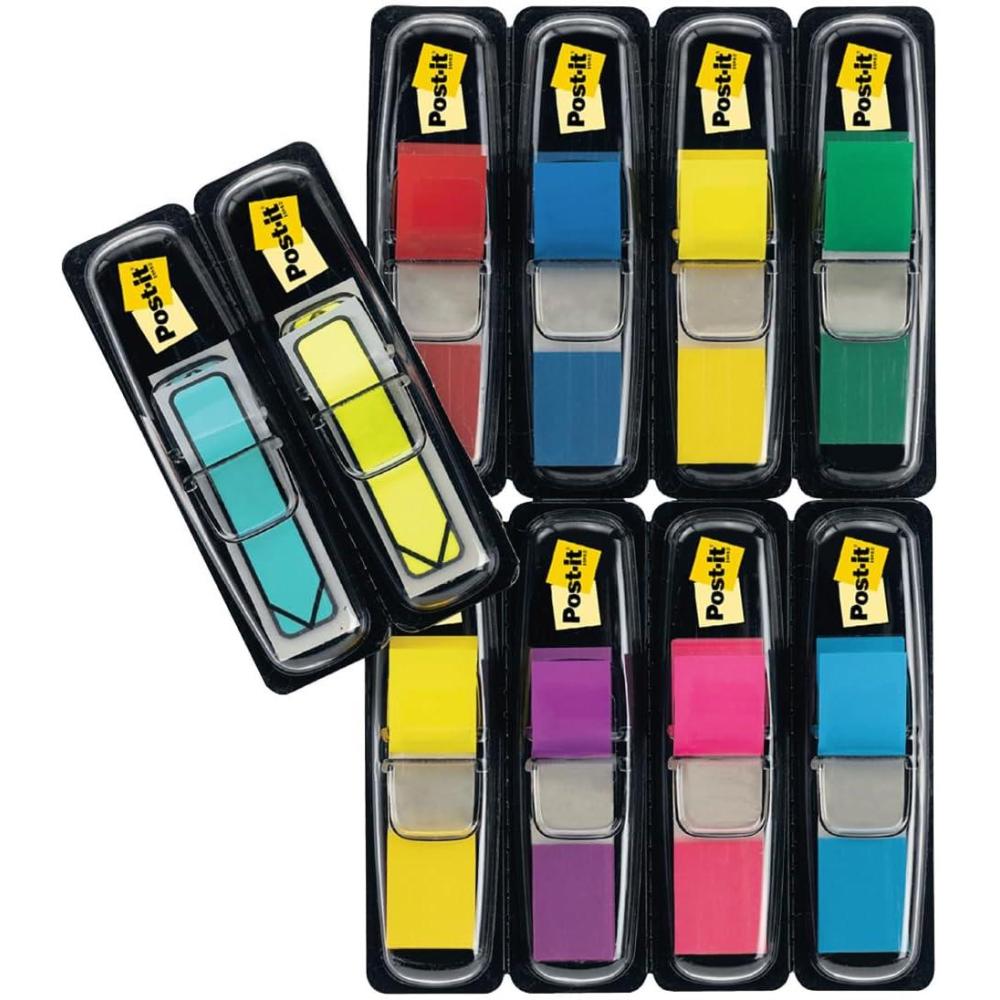 imagePostit MarquePages troits Pack Promo de 8 Blocs Double Pack de Flches Gratuit 328 MarquePages Couleurs Assorties Pour Marquer Surligner ou Codifier des InformationsUnique