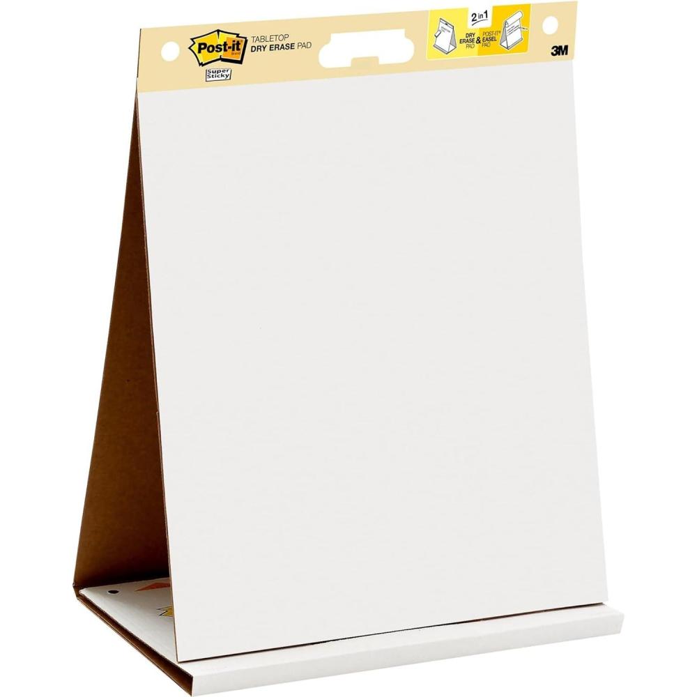 imagePostit Super Sticky Meeting Charts Pack de 1 Bloc avec 20 Feuilles 584 mm x 508 mm Couleur Blanche Paperboard Adhsif Repositionnable pour Runions et Sessions de Brainstorming
