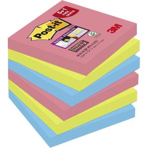 Post-it Miami Colour Collection Notes super adhésives – 76 x 76 mm 1 76 x 76 mm Couleurs New York(Bora Bora)