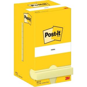 Post-it Notes Autocollantes, Couleurs Energetic, 6 Blocs, 100 Feuilles par Bloc, 76 mm x 127 mm, Jaune, Bleu, Orange, Rose, Vert – Feuillets Adhésifs pour Prise de Notes, Listes de Tâches et Rappels(Jaune)