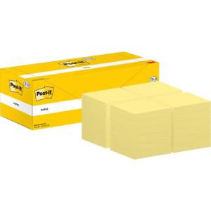 Post-it Notes Autocollantes, Pack Promo de 12 Blocs + 12 GRATUITS, 100 Feuilles par Bloc, 76 mm x 76 mm, Jaune Pastel – Feuillets Adhésifs pour Prise de Notes, Listes de Tâches et Rappels(1)