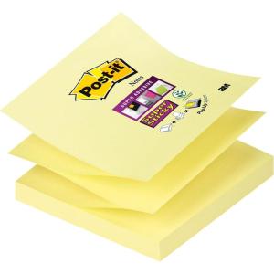 Post-it Super Sticky Lot de 12 Notes repositionnables 76 x 76 mm Jaune