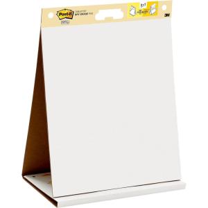 Post-it Super Sticky Meeting Charts, Pack de 1 Bloc avec 20 Feuilles, 584 mm x 508 mm, Couleur Blanche – Paperboard Adhésif Repositionnable pour Réunions et Sessions de Brainstorming
