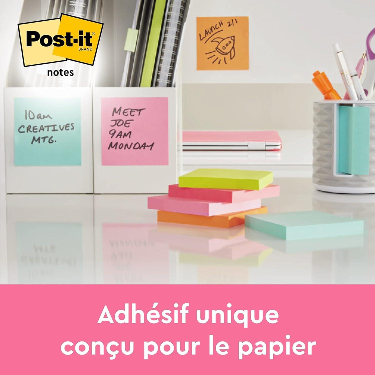 imagePostit Notes Autocollantes Jaune Canari 450 Feuilles 76 mm x 76 mm Feuillets Adhsifs pour Prise de Notes Listes de Tches et RappelsVert