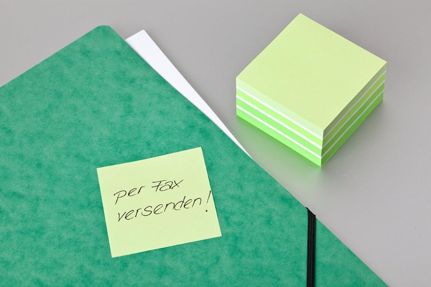 imagePostit Notes Autocollantes Jaune Canari 450 Feuilles 76 mm x 76 mm Feuillets Adhsifs pour Prise de Notes Listes de Tches et RappelsVert