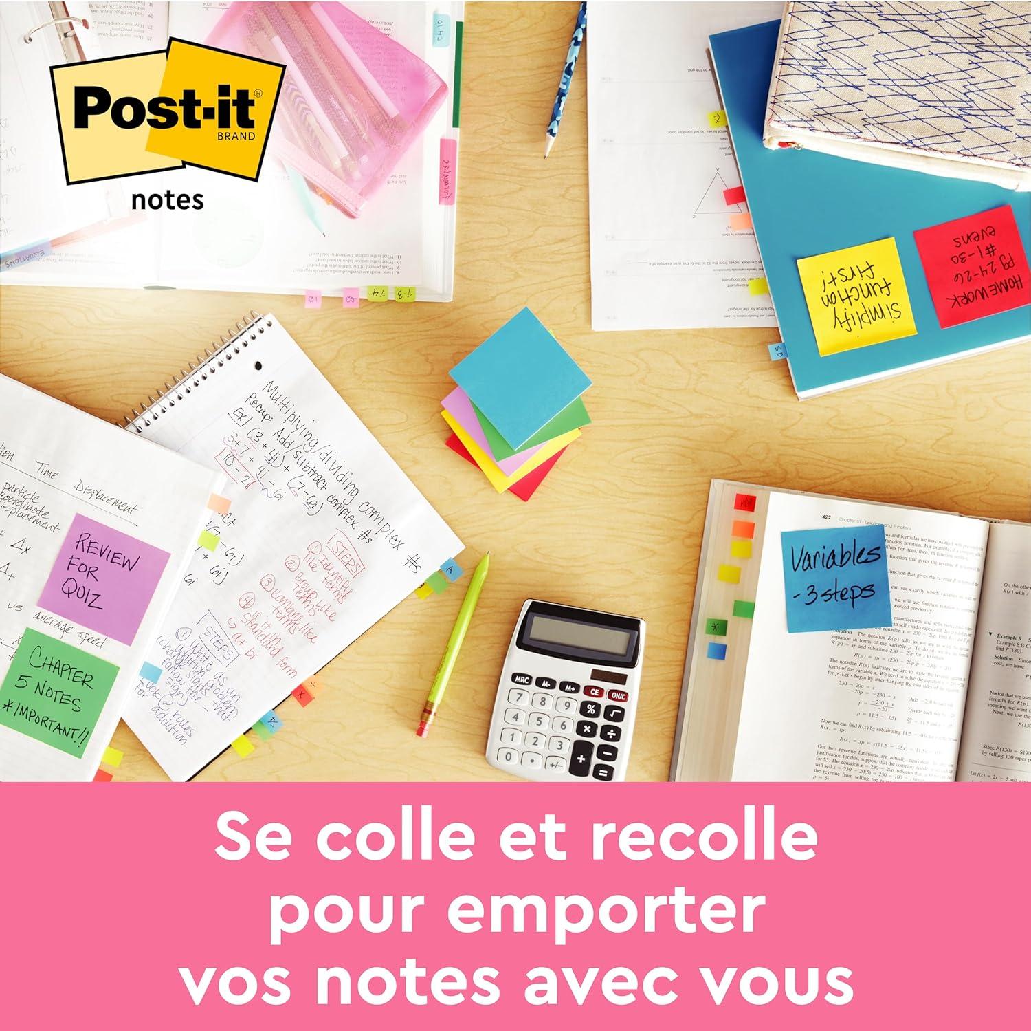 imagePostit Notes Autocollantes Jaune Canari 450 Feuilles 76 mm x 76 mm Feuillets Adhsifs pour Prise de Notes Listes de Tches et RappelsVert
