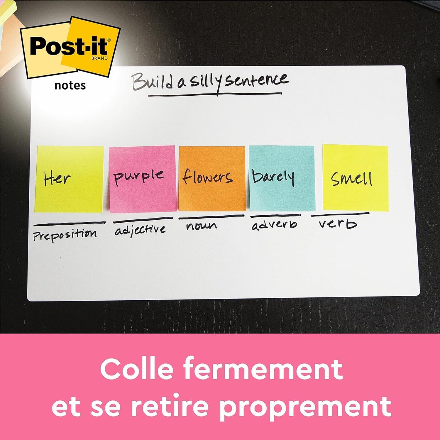 imagePostit Notes Autocollantes Jaune Canari 450 Feuilles 76 mm x 76 mm Feuillets Adhsifs pour Prise de Notes Listes de Tches et RappelsVert