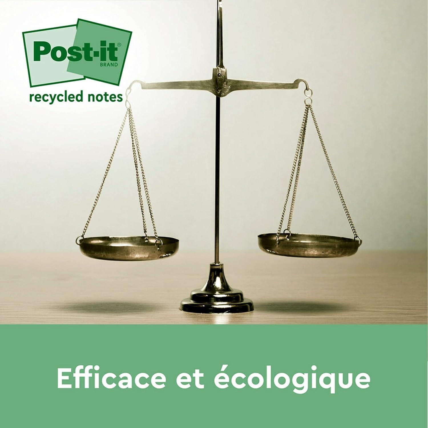 imagePostit Notes Autocollantes Super Sticky Recycls Pack de 20 Blocs 70 Feuilles par Bloc 76 mm x 76 mm Rose Vert Bleu Notes Autocollantes Fabriques partir de Papier 100 Recycl426 x 286 mm