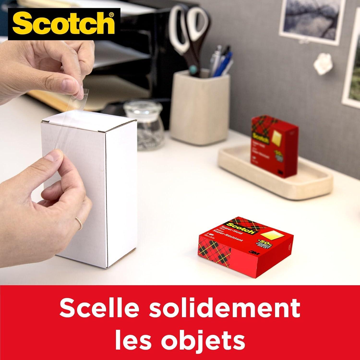 imageScotch Crystal Ruban Adhsif Transparent MultiPack 8 Rouleaux 19mm x 33 m Ruban Adhsif Transparent Usage Gnral pour lEcole la Maison et le BureauSuperRsistant
